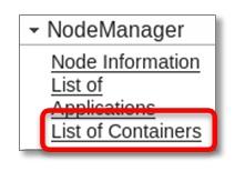 This will display the containers the Resource Manager has allocated