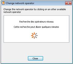 change the mobile network operator from the Change