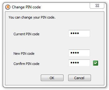 the PIN code request by clicking on Activate/Deactivate PIN code on the same menu and selecting I do not have a PIN code to enter.
