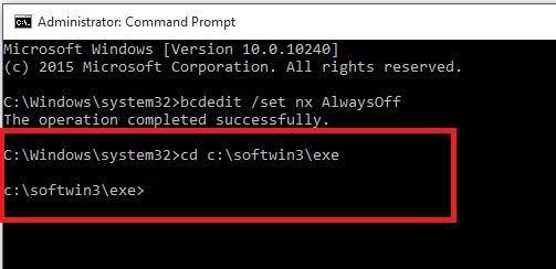 Please note that you need to run the Command Prompt (CMD) as an Administrator for the following commands to work.