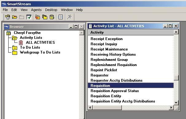 Or Type an "R" anywhere in the "Activity List" screen (This will take you to the first activity that