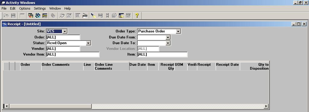 Receiving A Purchase Order in Smartstream A "Delivery Ticket will print showing date received in Smartstream, quantity received, quantity due, description of item received,