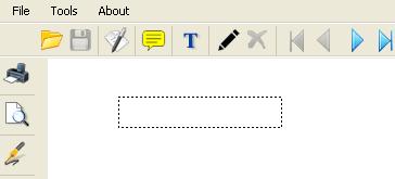 3.5.1 Adding Text Comments Click on the text comments tool button (the capital letter T ). The mouse pointer changes from the normal default arrow to cross hair.