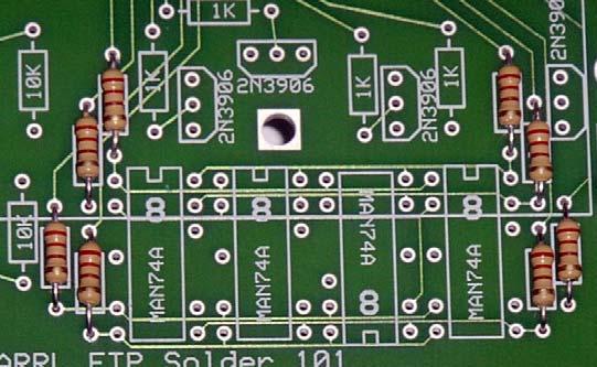 PIC Socket Installation Locate the 18-pin IC socket. Notice that on one end of the socket there is a notch. Take note of the socket outline on the circuit board and you will also see a notch.