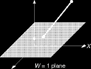 2D Homogeneous Coordinates Cartesian coordinates of the homogenous point (x, y, W): x/w, y/w (divide through by W) Our typical homogenized points: (x, y, 1)