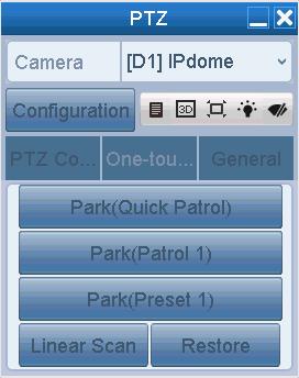 OPTION 2: In the Live View mode, you can press the PTZ Control button on the front panel or on the remote control, or choose the PTZ Control icon in the quick setting bar, or select the PTZ Control