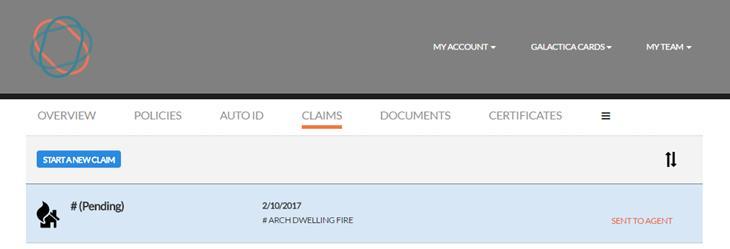 The Claims Tab On this tab you can view claims entered by our agency as well as submit
