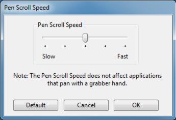 Select the CLICK box if you want a mouse click to occur whenever you press the pen button. RADIAL MENU BACK FORWARD PAN/SCROLL... Displays a Radial Menu on your screen.