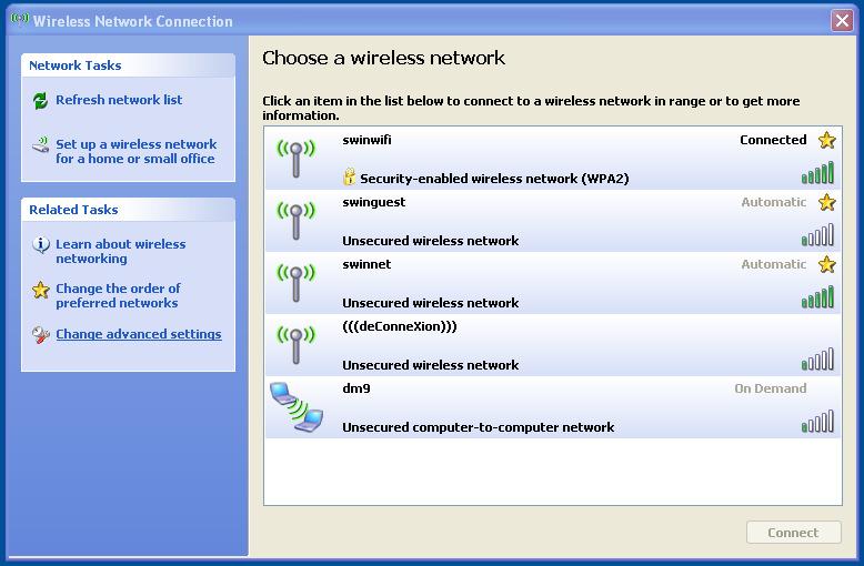 7. When popup SecureW2 configuration windows appears, Change the profile to swinwifi-my. 8.