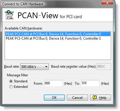 In order to start directly from the supplied CD without prior installation use the navigation program (Intro.exe), go to English > Tools, and in the entry PCAN-View for PCI click on Start.
