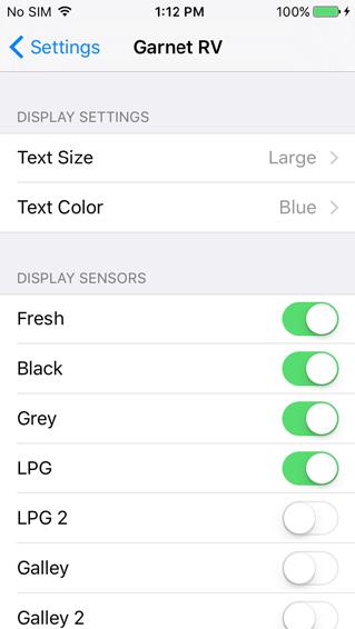 Apple ios Select the sensors  You can also change your