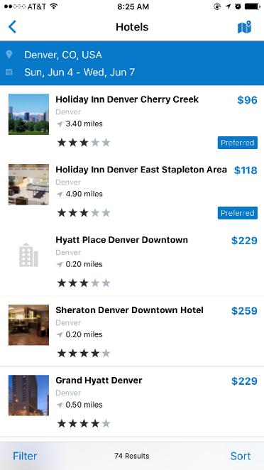 Book a Hotel To access the Book Hotel menu option: On the home screen, tap: (lower-left corner) or (upper-left corner) and then Book