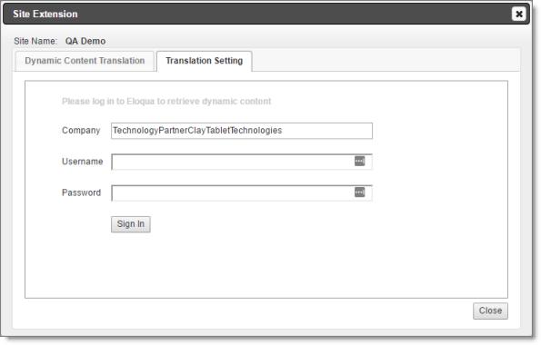 5 Configuring the Lionbridge App in CloudBroker 5.9 Configuring Translation Settings for Eloqua Dynamic Content 4.