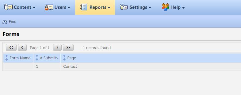 Reports Reports Module Overview Form Submits The [Reports] module allows you to view any incoming messages from the forms. There is also an option to download this as a.csv file.
