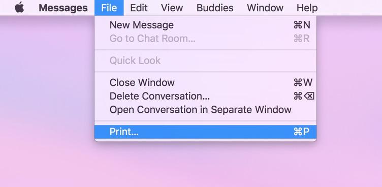 TRANSFER IPHONE MESSAGES TO A FILE FOR COM LOG - ON A MAC Open Messages and click on the conversation in the sidebar that you d like to save