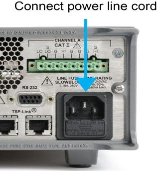 3. Connect the plug of the power cord to a grounded AC outlet.