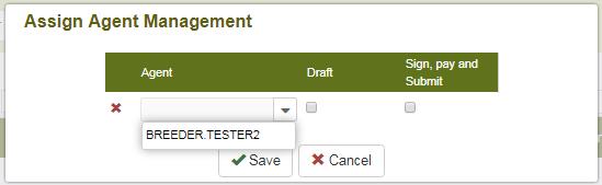 3. Choose the rights you would like to delegate (Draft, Sign, Pay and Submit ) and click on Save button 4.