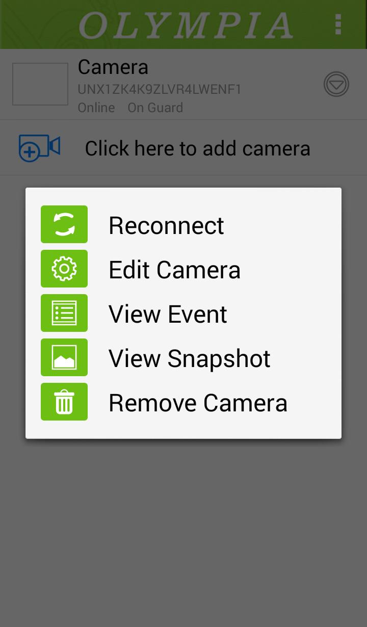 Operating the Camera (Android) Edit Camera Edit Camera You can use this menu to define the various functions and settings which control the way in which the camera behaves.