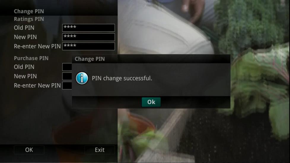 4. Once the PIN has been successfully changed, a prompt will appear. Press the OK button. Edit Locked 1.