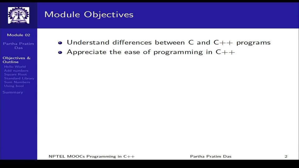 Programming in C++ Prof.