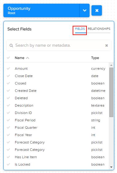 Load Salesforce Data with the Dataset Builder and the Dataflow The dataset builder opens inside the dataflow editor. 6. Select the root object.