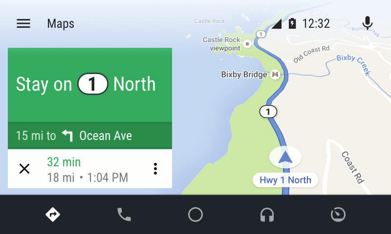 MAPS AND NAVIGATION Navigating to a destination using Android Auto is similar to using your Android smartphone.