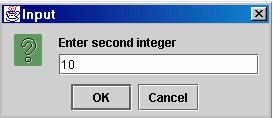 ١٤١ א אא א א 22. // read in second number from user as a string 23. secondnumber = 24. JOptionPane.showInputDialog( "Enter second integer" ); 25.