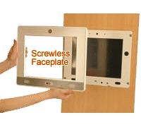 Tighten the screws that pass through the panel mounting holes until the screws are firmly secured to the panel.