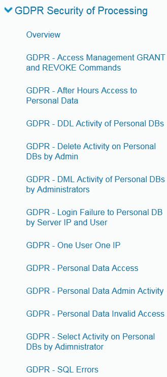 Monitoring reports Support for GDPR Impact Assessment Workflows and Audit