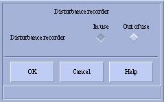 Tutorial Technical descriptions Bay 3.3.3 Disturbance recorder dialog box Use the Disturbance recorder dialog box to put the terminal s disturbance recorder function in use.