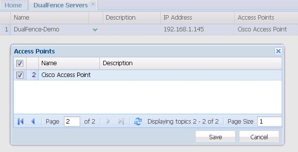 Select NAC Servers, click the Server context menu and select the Access Points, select the Access Point that you want to use. 4.2.