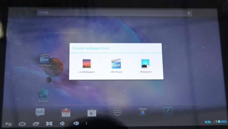 Click the icon and enter the setting interface. Click the icon and enter the application program interface. In the application program interface, the tablet will display all apps screen.