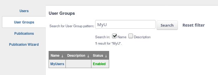 4 USER GROUPS Irrespective of how users are managed, user groups can be defined using either Active Directory or OVD by selecting the relevant option in the configuration page as shown below: Figure