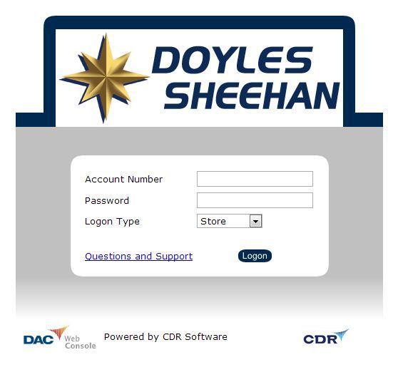 Enter your Account Number and Password and Click on the Sign In icon. Please note passwords are case sensitive! The screen-shot below is the main Navigation/Home page.