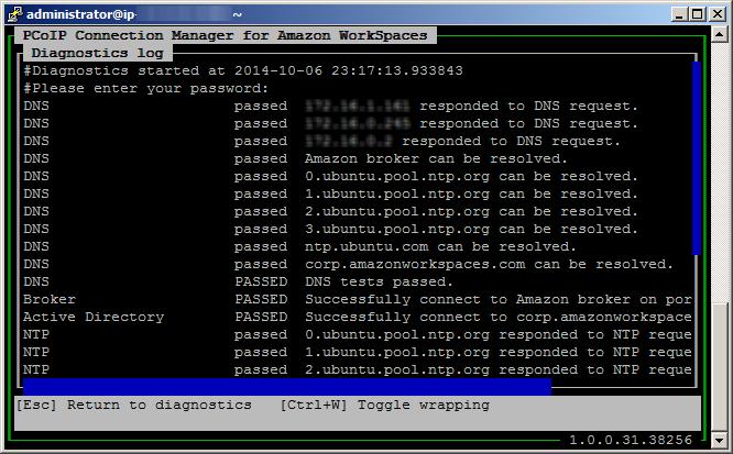Sample diagnostic results If diagnostics indicates a problem with your connectivity, see Troubleshooting on page 31 for some possible causes and solutions.