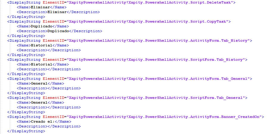 Example: Spanish XML from Text file Xapity.PowerShell Activity.ESN.Bing.Translated.