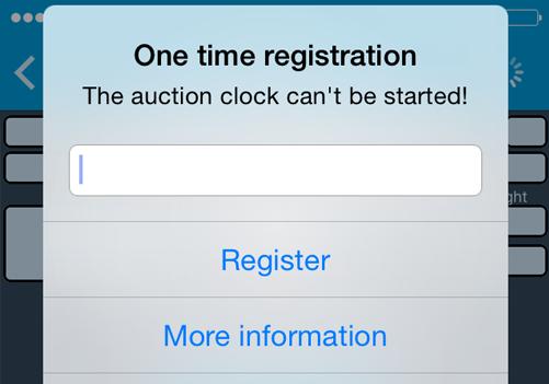 Since it is the first time you connect to the Auction Network, the app needs to be