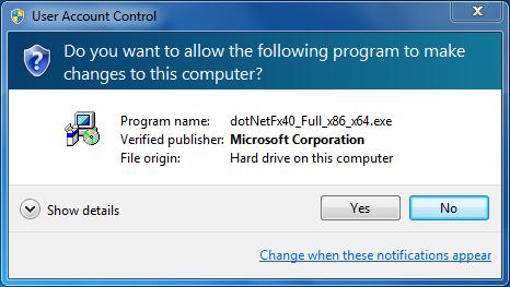Click here When a message prompting you to restart the system appears, click [Yes] to