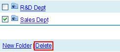 In the file list, check the box next to a file and click Delete to delete the file. Click Delete Click the Basic Info button at the top of the screen to change the folder's name.