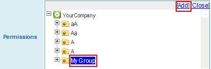Select a group from the folder tree and click the Add button above the folder tree to add an entire group.