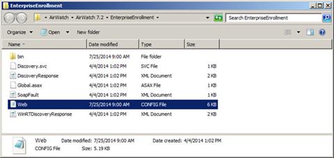 4. Edit the following configuration file to customize your WADS setup to meet your enrollment needs.