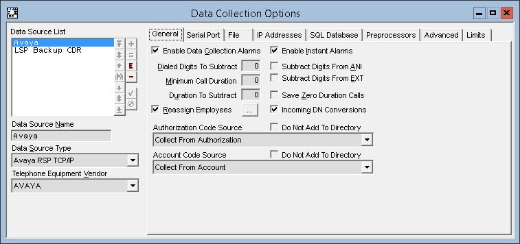 From the Microcall window above, navigate to File Data Collection Options Data Source (not