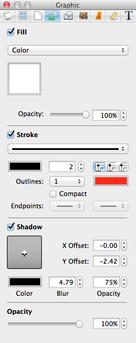 Form The Form section of the Inspector lets you make specific edits to the speech balloon design, and the text elements