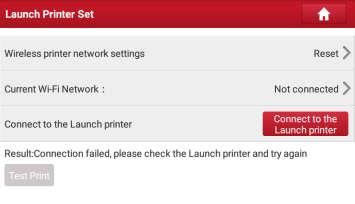 Follow the steps below to connect the printer. 1. Tap Launch Printer Set. Fig. 9-9 A. If it is the first time you have operated this printer, please proceed the following: 2.