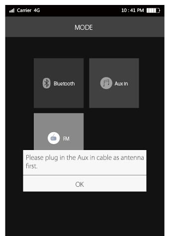 AUX IN cable as antenna.
