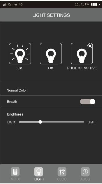 3) How to control the colorful light: Turn on the light Brightness will be adjusted