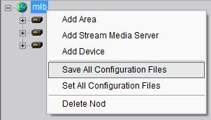 5 Import & Export Configuration Files Right click the device name and the sub menu will pop up.