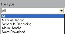 3 rd step: Click key to search the matched recorded files, if there is, then it will shows