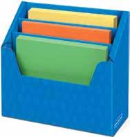 J 3 COMPARTMENT FOLDER HOLDERS Convenient storage for letter file folders, books, magazines, colored paper, and art projects.