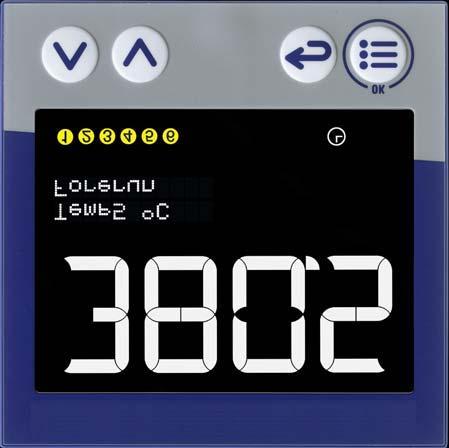 Page 13/19 Display and control elements (1) (4) (5) (2) (3) (6) (7) (8) (9) (1) 18-segment LCD display (e.g. measured value), 4-digit, white; for types 701510 (132) and 701511 (116) also for displaying menu items, parameters and text (2) 18-segment LCD display (e.